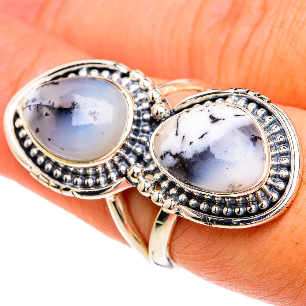 Dendritic Opal Rings handcrafted by Ana Silver Co - RING82963
