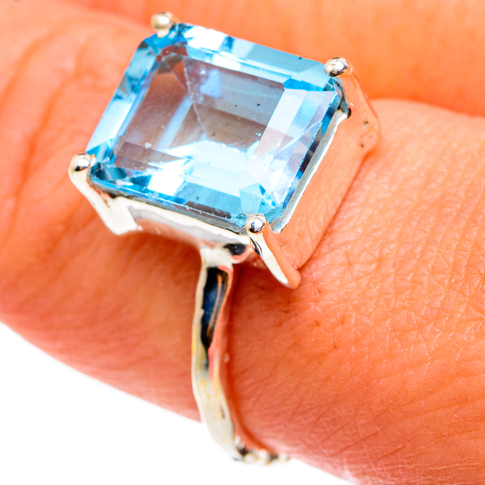 Blue Topaz Rings handcrafted by Ana Silver Co - RING82970