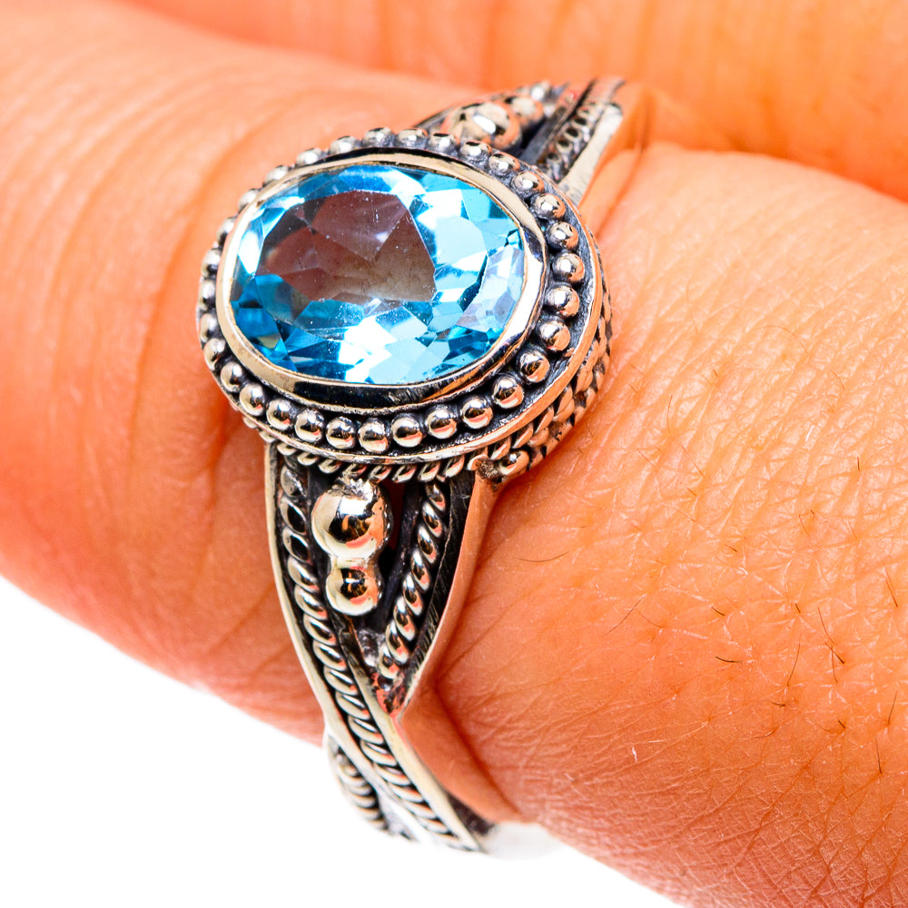 Blue Topaz Rings handcrafted by Ana Silver Co - RING82972