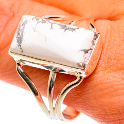 Howlite Rings handcrafted by Ana Silver Co - RING82990