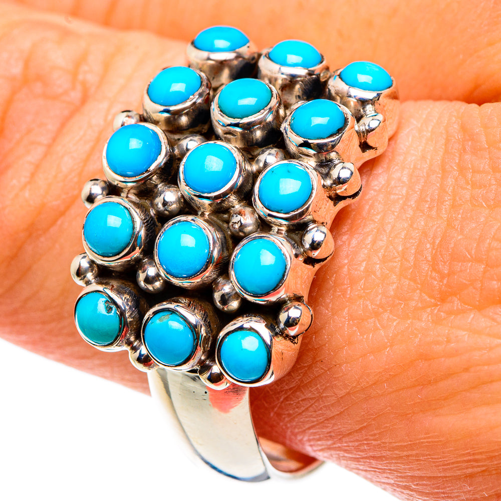Tibetan Turquoise Rings handcrafted by Ana Silver Co - RING83004