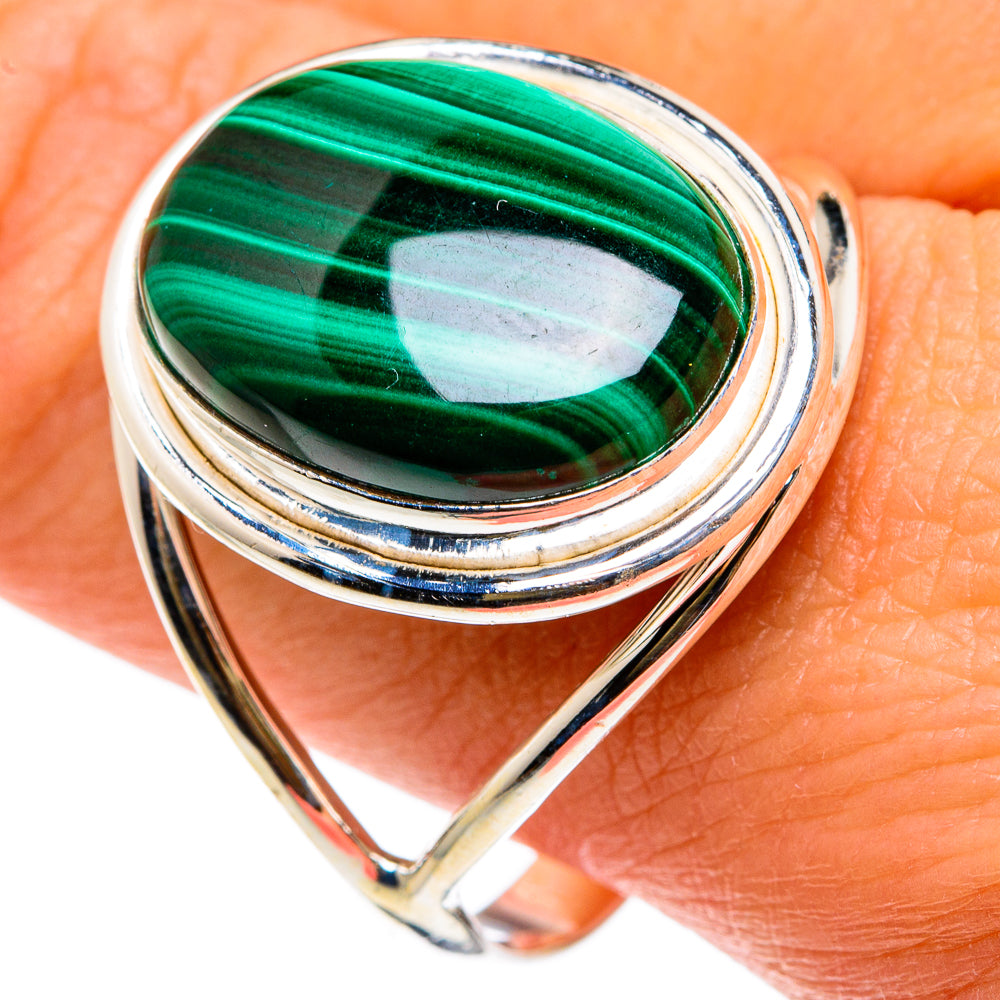Malachite Rings handcrafted by Ana Silver Co - RING83005