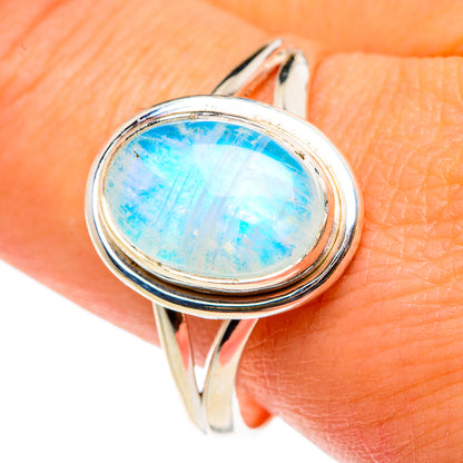 Green Moonstone Rings handcrafted by Ana Silver Co - RING83007