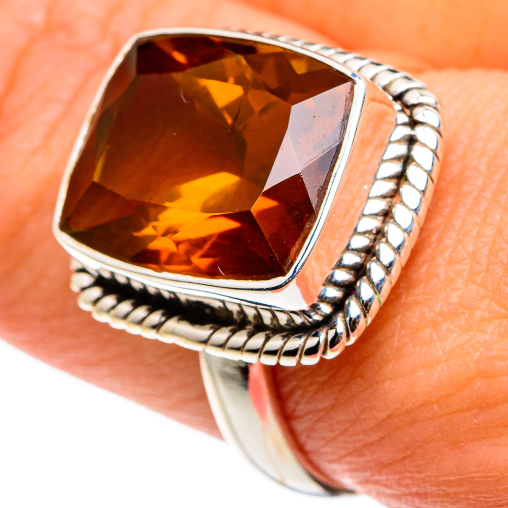 Mandarin Citrine Rings handcrafted by Ana Silver Co - RING83009
