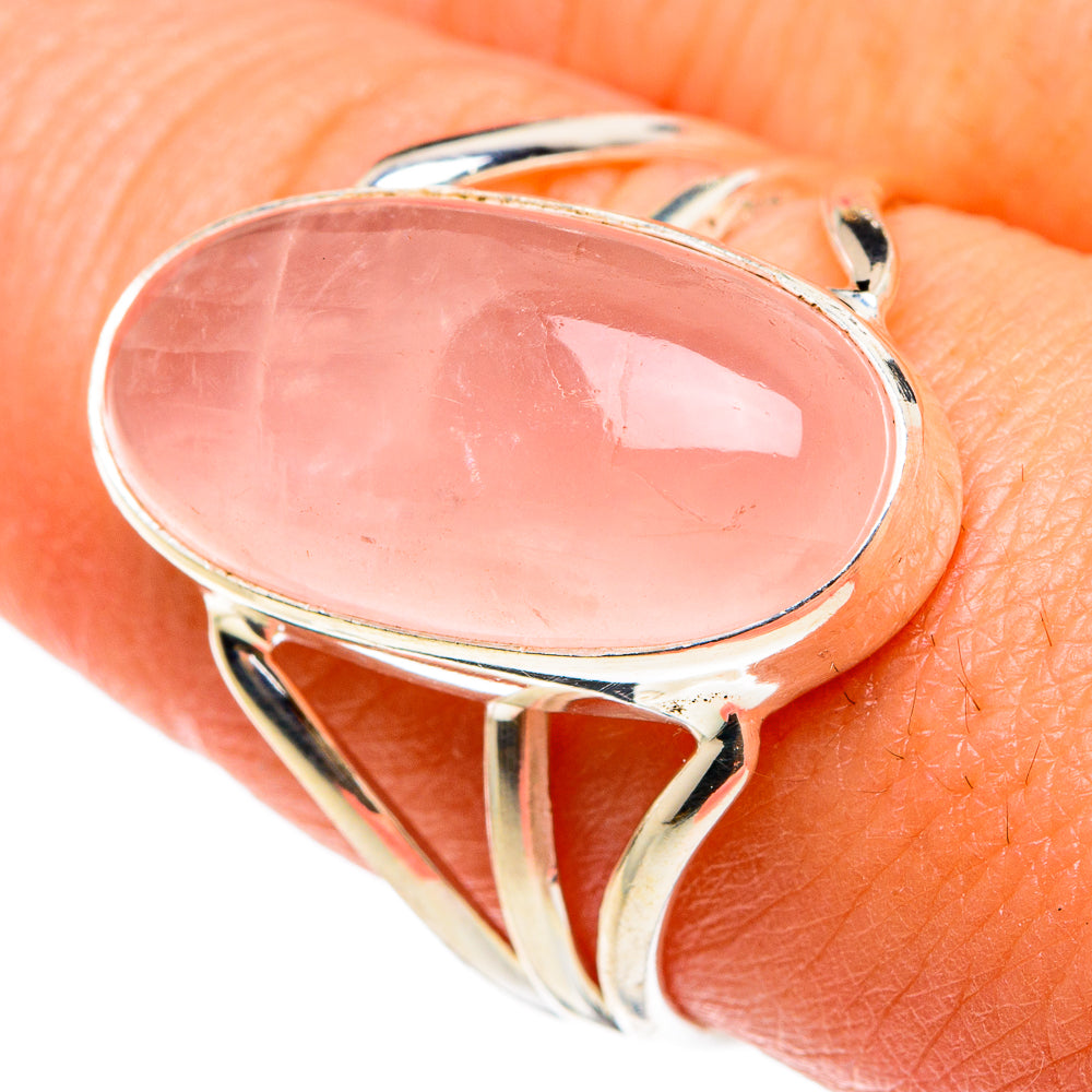 Rose Quartz Rings handcrafted by Ana Silver Co - RING83015