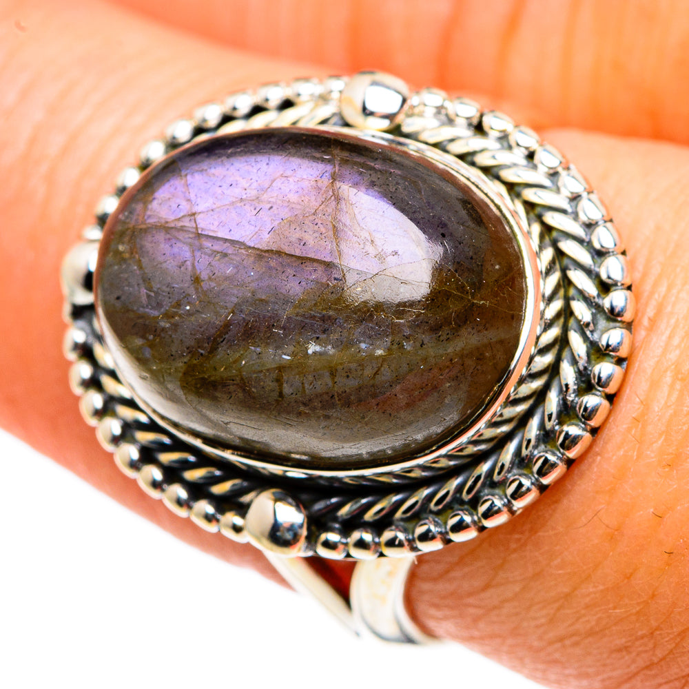 Labradorite Rings handcrafted by Ana Silver Co - RING83017