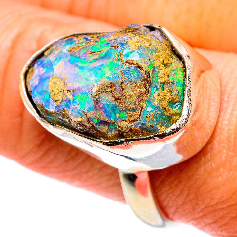 Ethiopian Opal Rings handcrafted by Ana Silver Co - RING83026