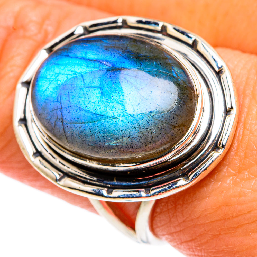 Labradorite Rings handcrafted by Ana Silver Co - RING83028