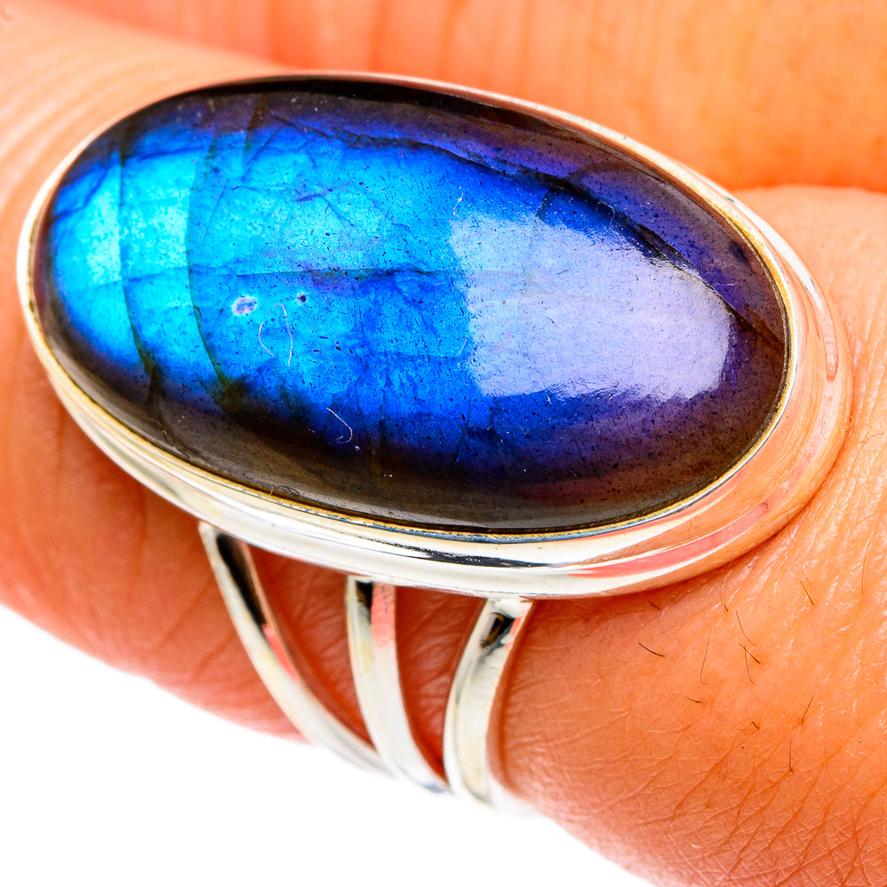 Labradorite Rings handcrafted by Ana Silver Co - RING83030