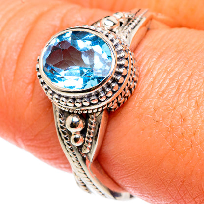 Blue Topaz Rings handcrafted by Ana Silver Co - RING83031