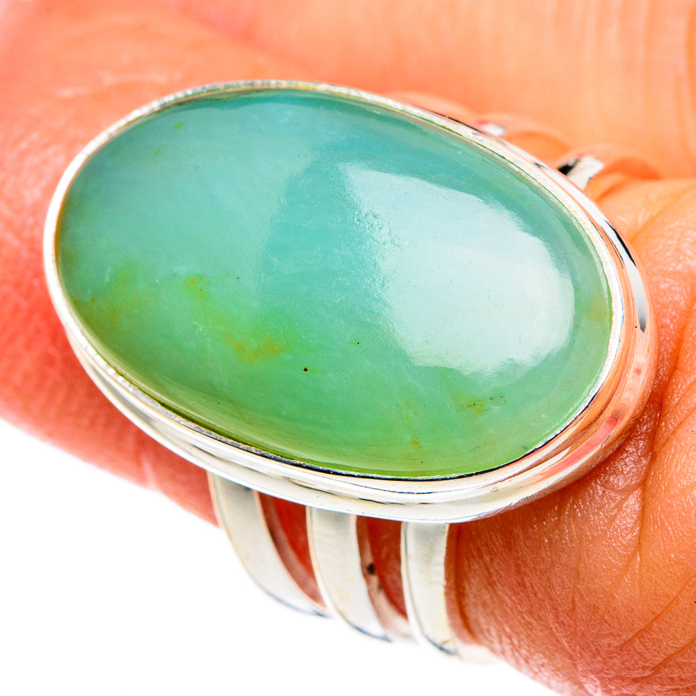Chrysoprase Rings handcrafted by Ana Silver Co - RING83035