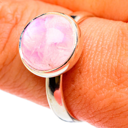 Pink Moonstone Rings handcrafted by Ana Silver Co - RING83044