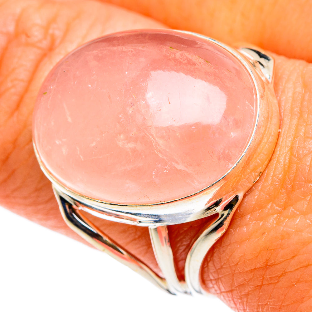 Rose Quartz Rings handcrafted by Ana Silver Co - RING83045