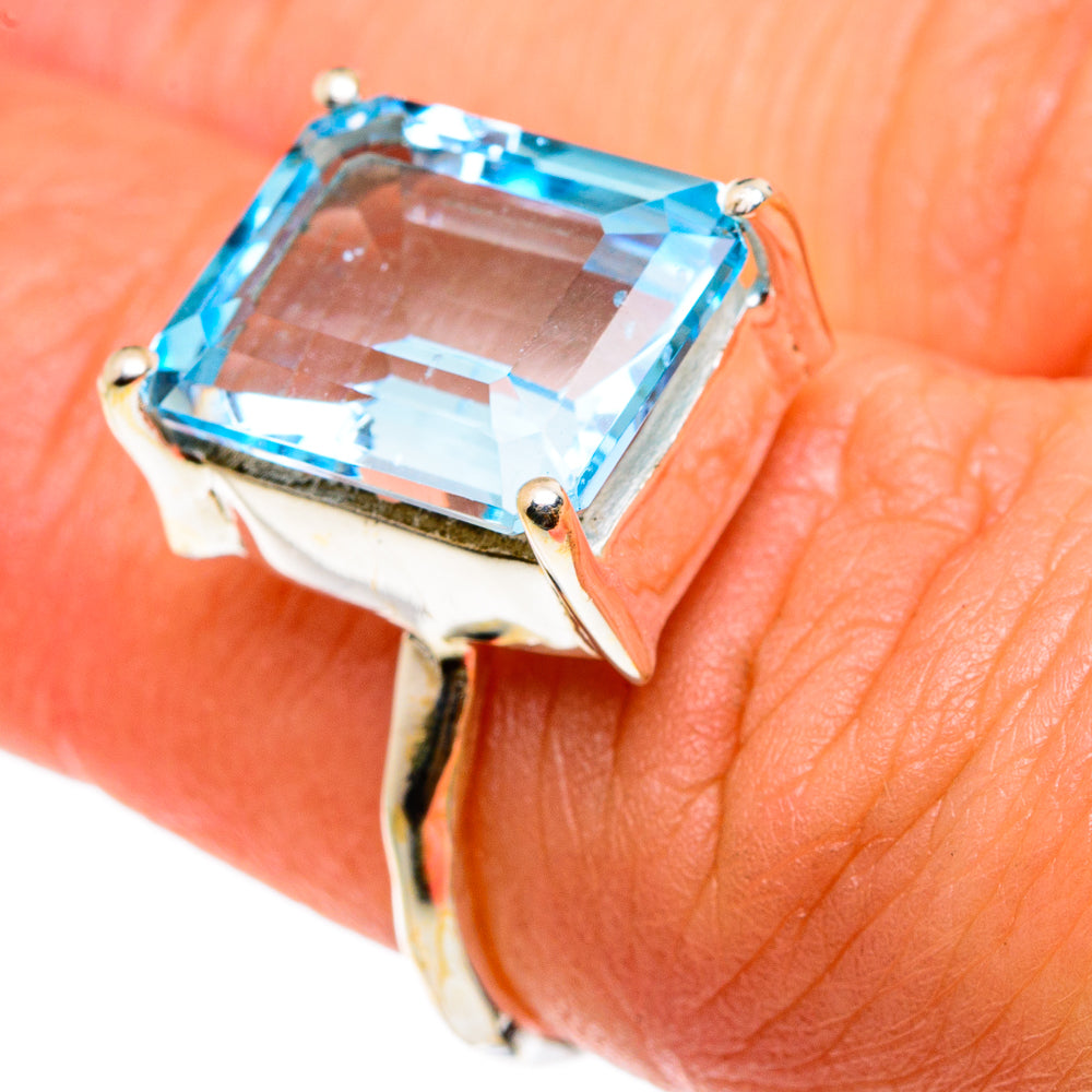 Blue Topaz Rings handcrafted by Ana Silver Co - RING83065