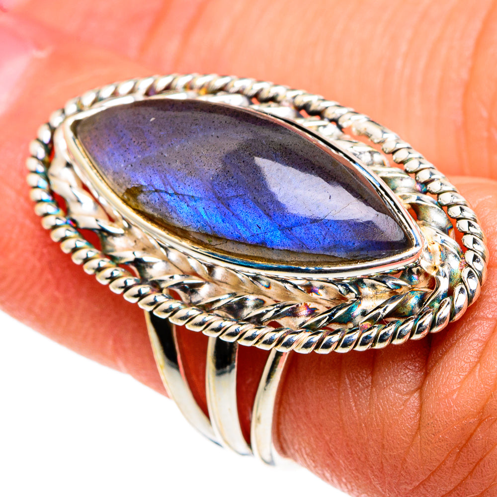 Labradorite Rings handcrafted by Ana Silver Co - RING83066