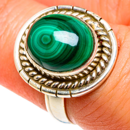 Malachite Rings handcrafted by Ana Silver Co - RING83069