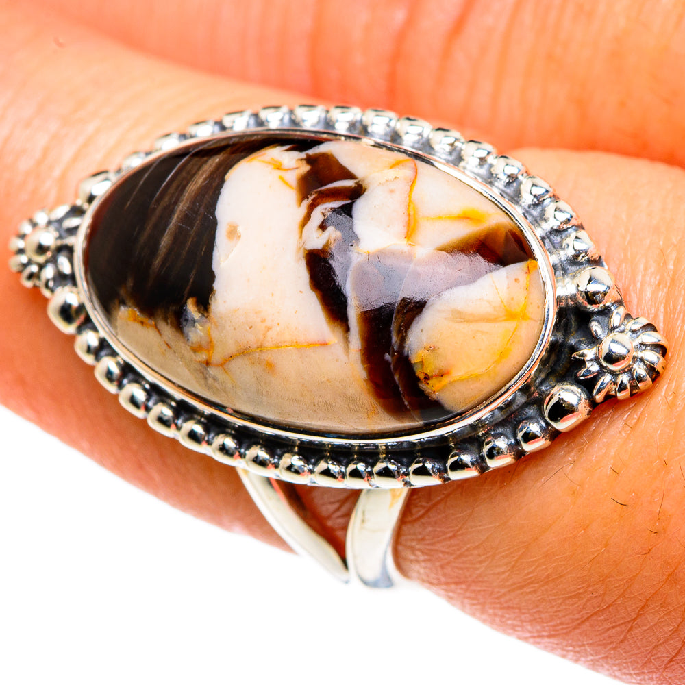 Peanut Wood Jasper Rings handcrafted by Ana Silver Co - RING83072