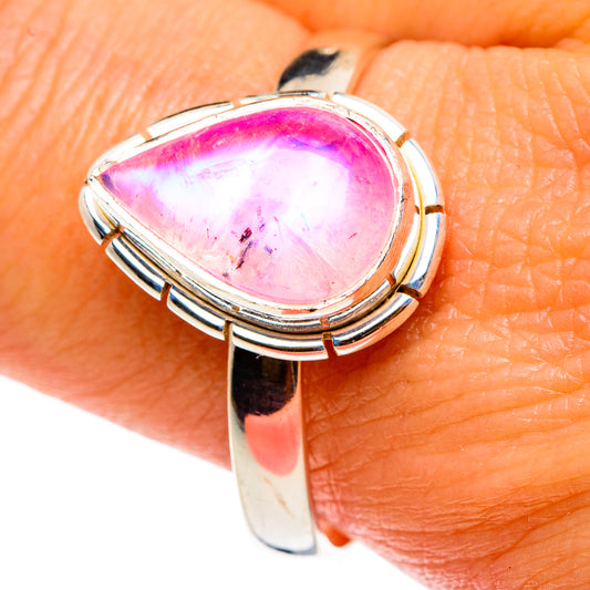 Pink Moonstone Rings handcrafted by Ana Silver Co - RING83077