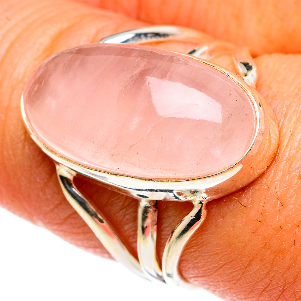Rose Quartz Rings handcrafted by Ana Silver Co - RING83078