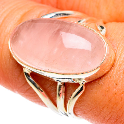Rose Quartz Rings handcrafted by Ana Silver Co - RING83078