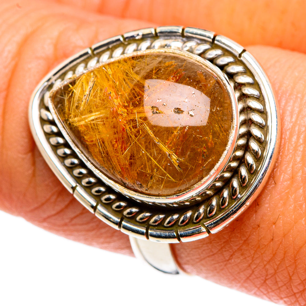 Rutilated Quartz Rings handcrafted by Ana Silver Co - RING83081