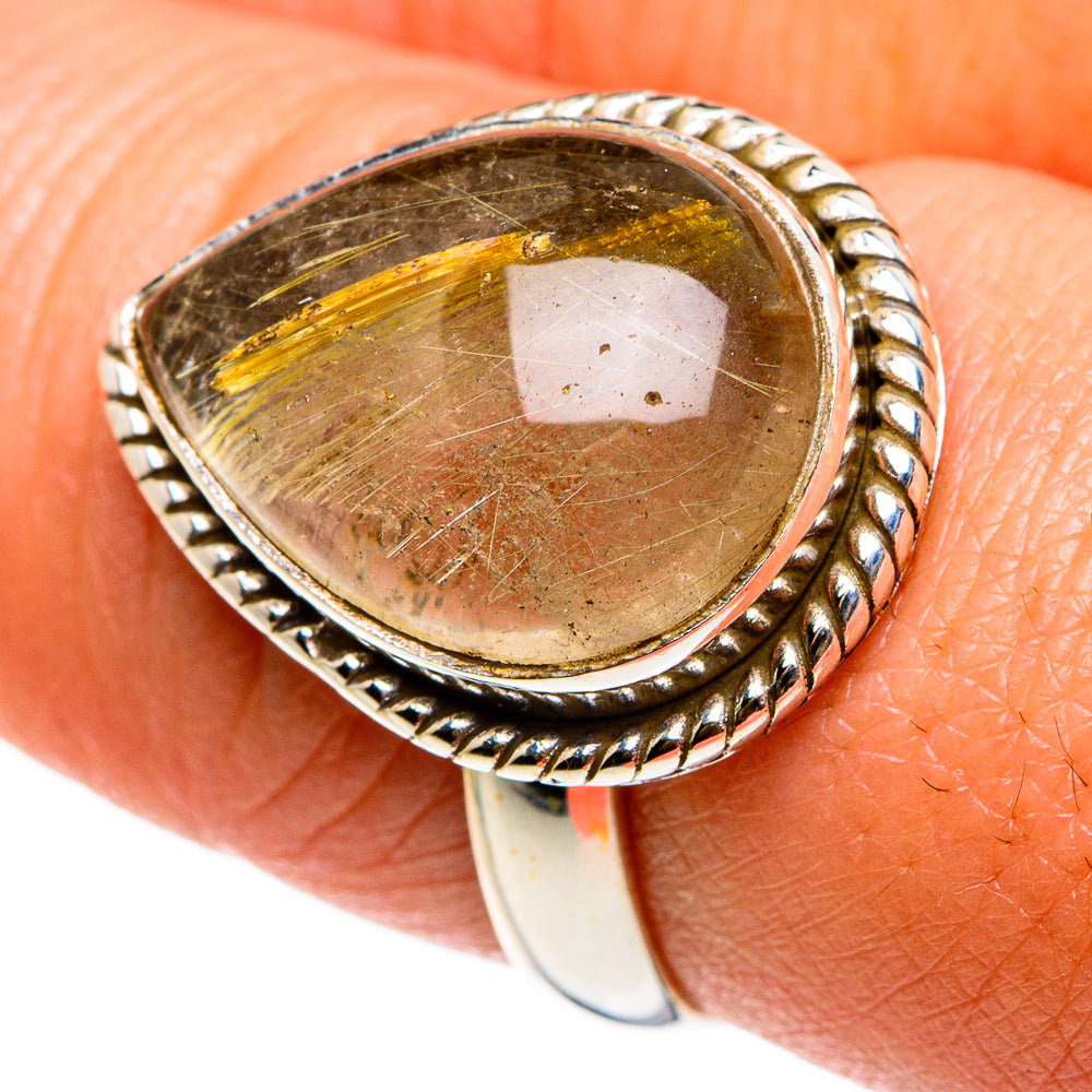 Rutilated Quartz Rings handcrafted by Ana Silver Co - RING83082