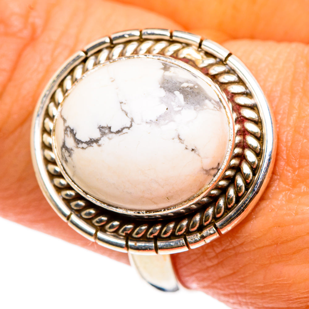 Howlite Rings handcrafted by Ana Silver Co - RING83085