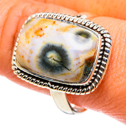 Ocean Jasper Rings handcrafted by Ana Silver Co - RING83089