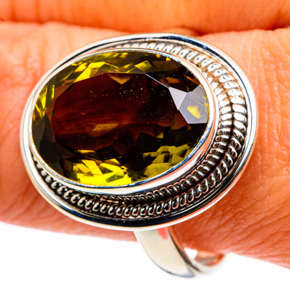 Olive Quartz Rings handcrafted by Ana Silver Co - RING83102