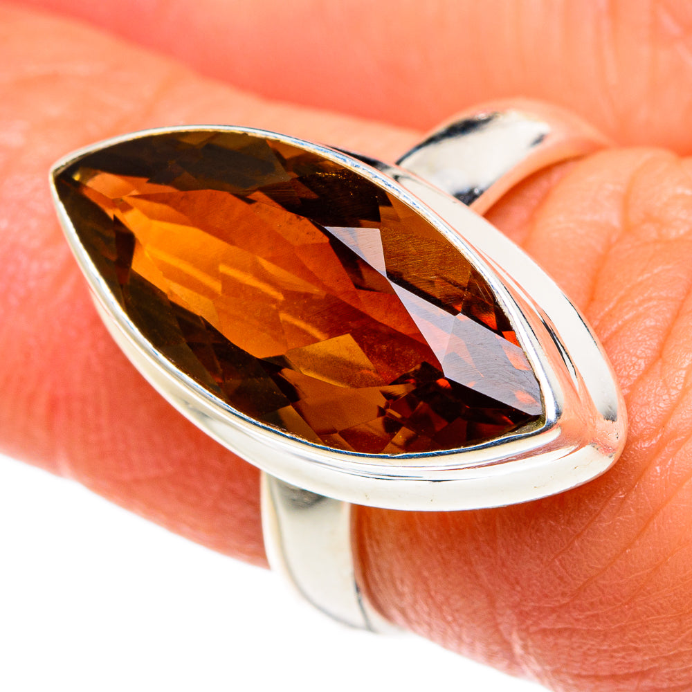 Mandarin Citrine Rings handcrafted by Ana Silver Co - RING83106