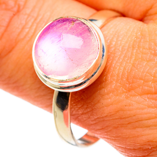 Pink Moonstone Rings handcrafted by Ana Silver Co - RING83110