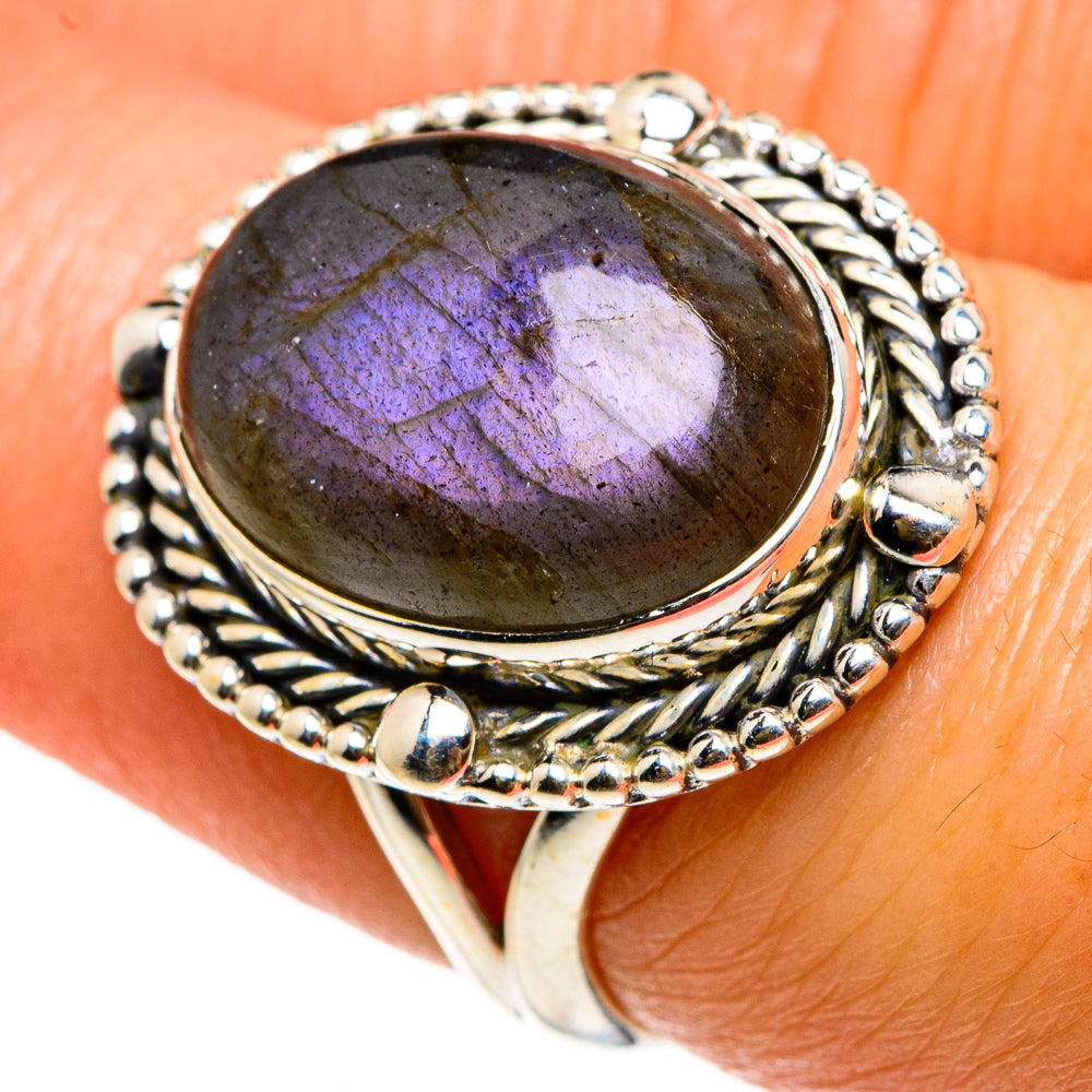 Labradorite Rings handcrafted by Ana Silver Co - RING83113