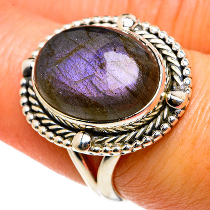 Labradorite Rings handcrafted by Ana Silver Co - RING83113