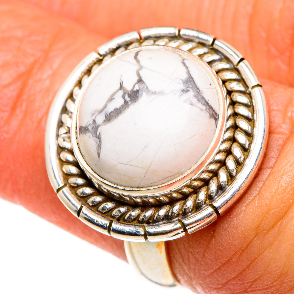 Howlite Rings handcrafted by Ana Silver Co - RING83118