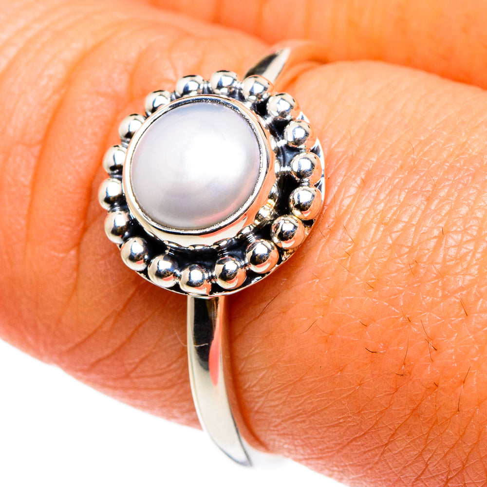 Cultured Pearl Rings handcrafted by Ana Silver Co - RING83120