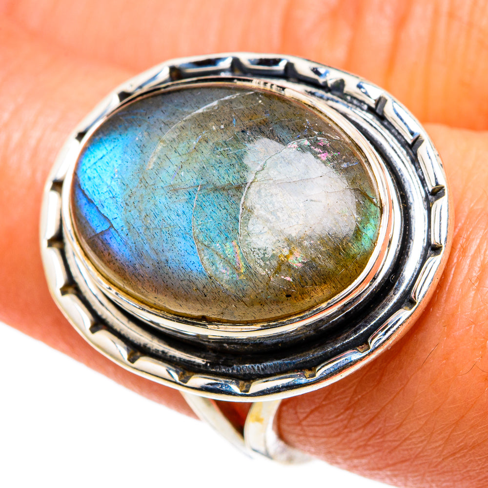 Labradorite Rings handcrafted by Ana Silver Co - RING83123