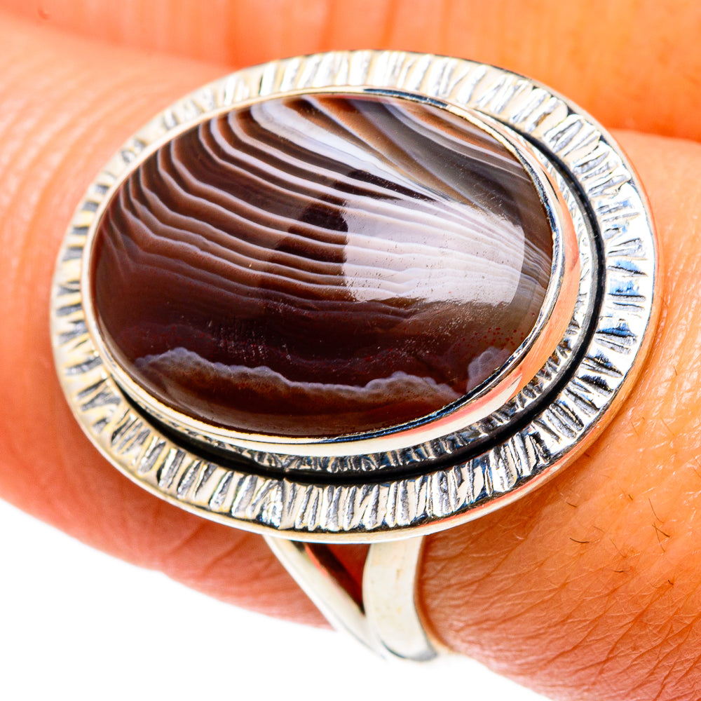 Botswana Agate Rings handcrafted by Ana Silver Co - RING83134