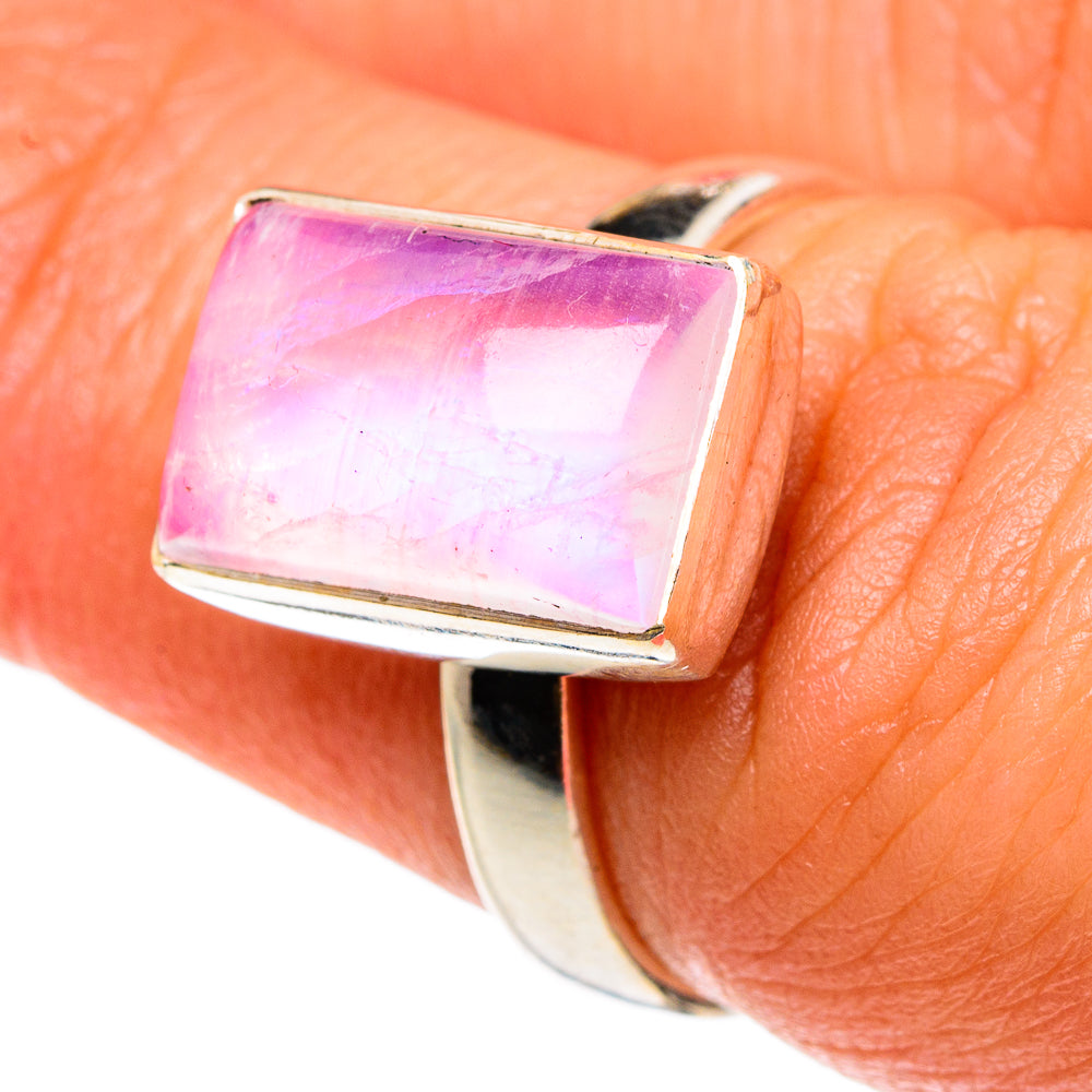 Pink Moonstone Rings handcrafted by Ana Silver Co - RING83140