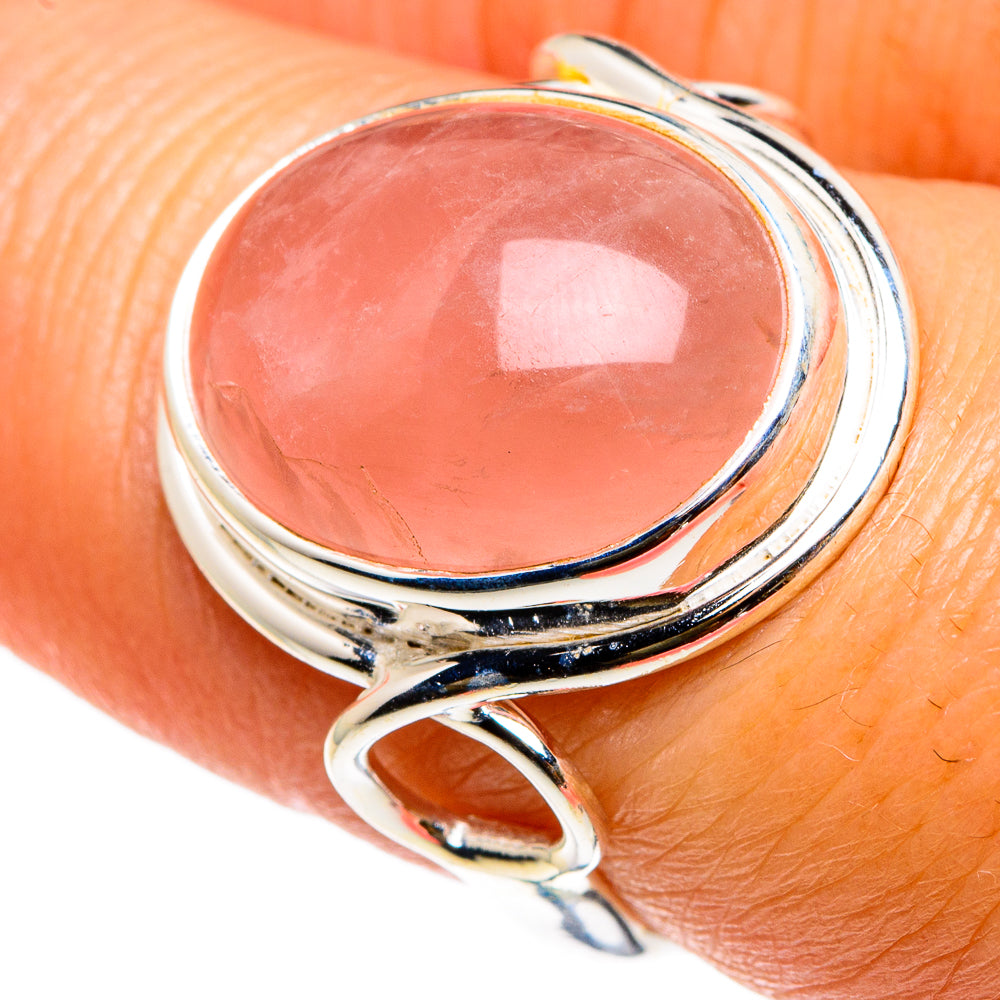 Rose Quartz Rings handcrafted by Ana Silver Co - RING83142