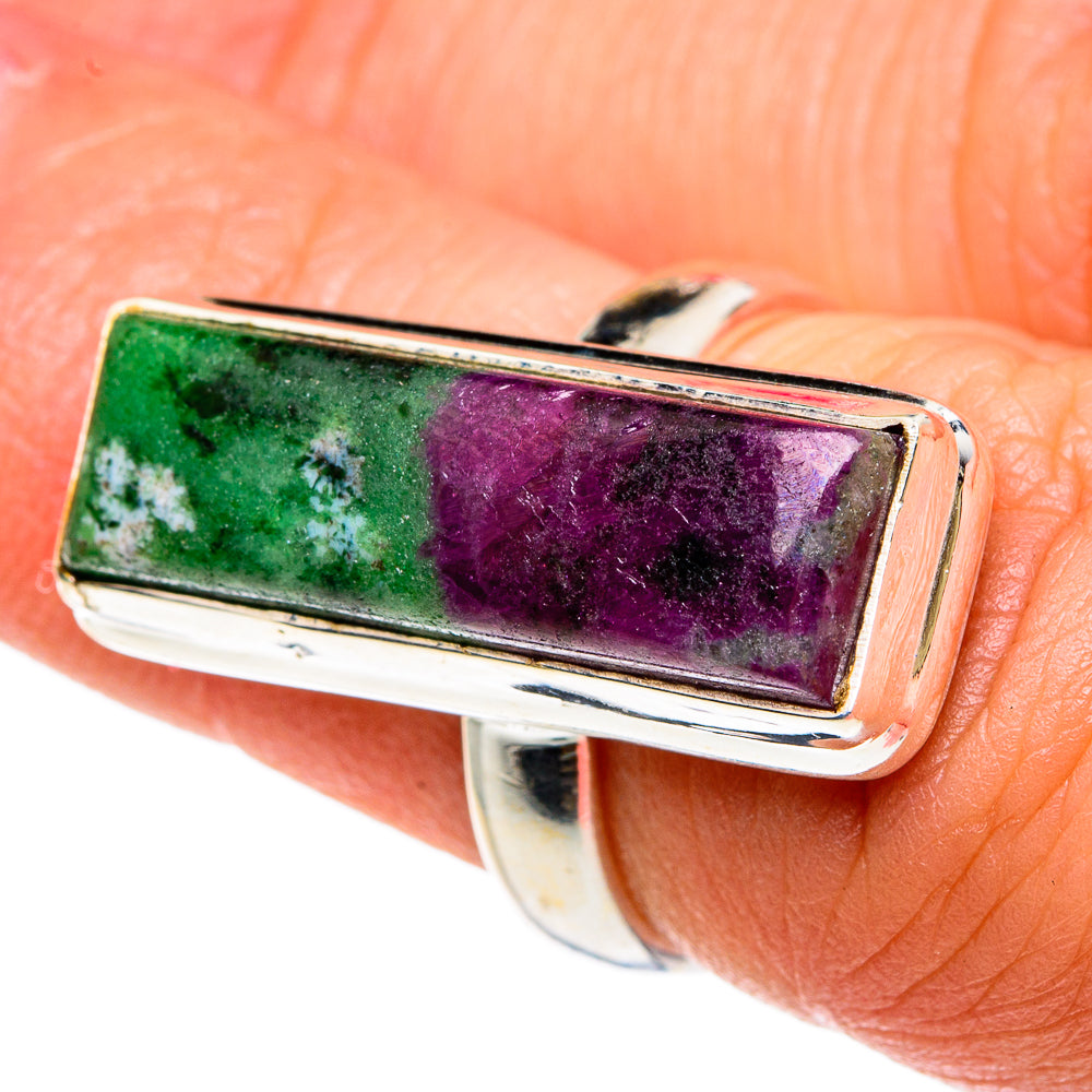 Ruby Zoisite Rings handcrafted by Ana Silver Co - RING83161