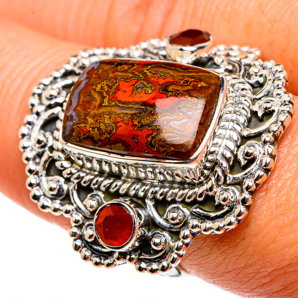 Moroccan Agate Rings handcrafted by Ana Silver Co - RING83166