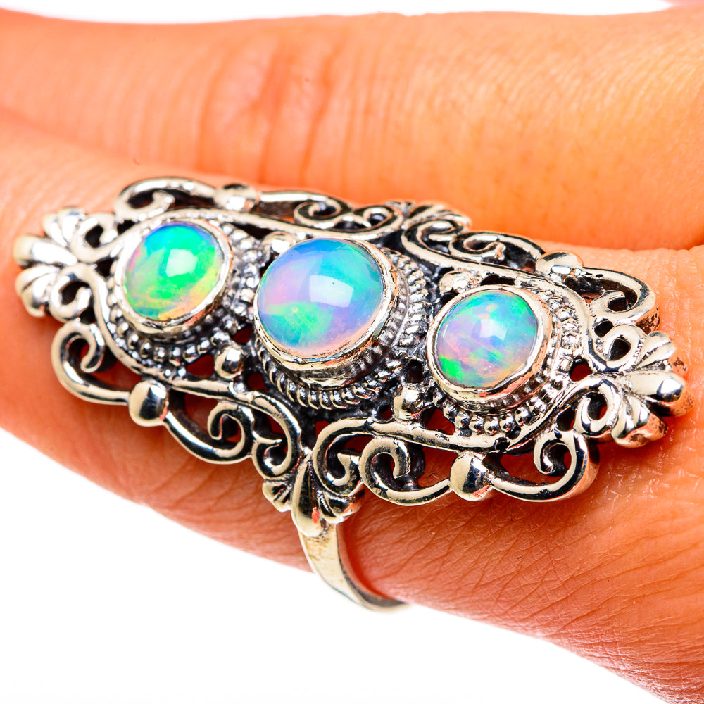 Ethiopian Opal Rings handcrafted by Ana Silver Co - RING83188
