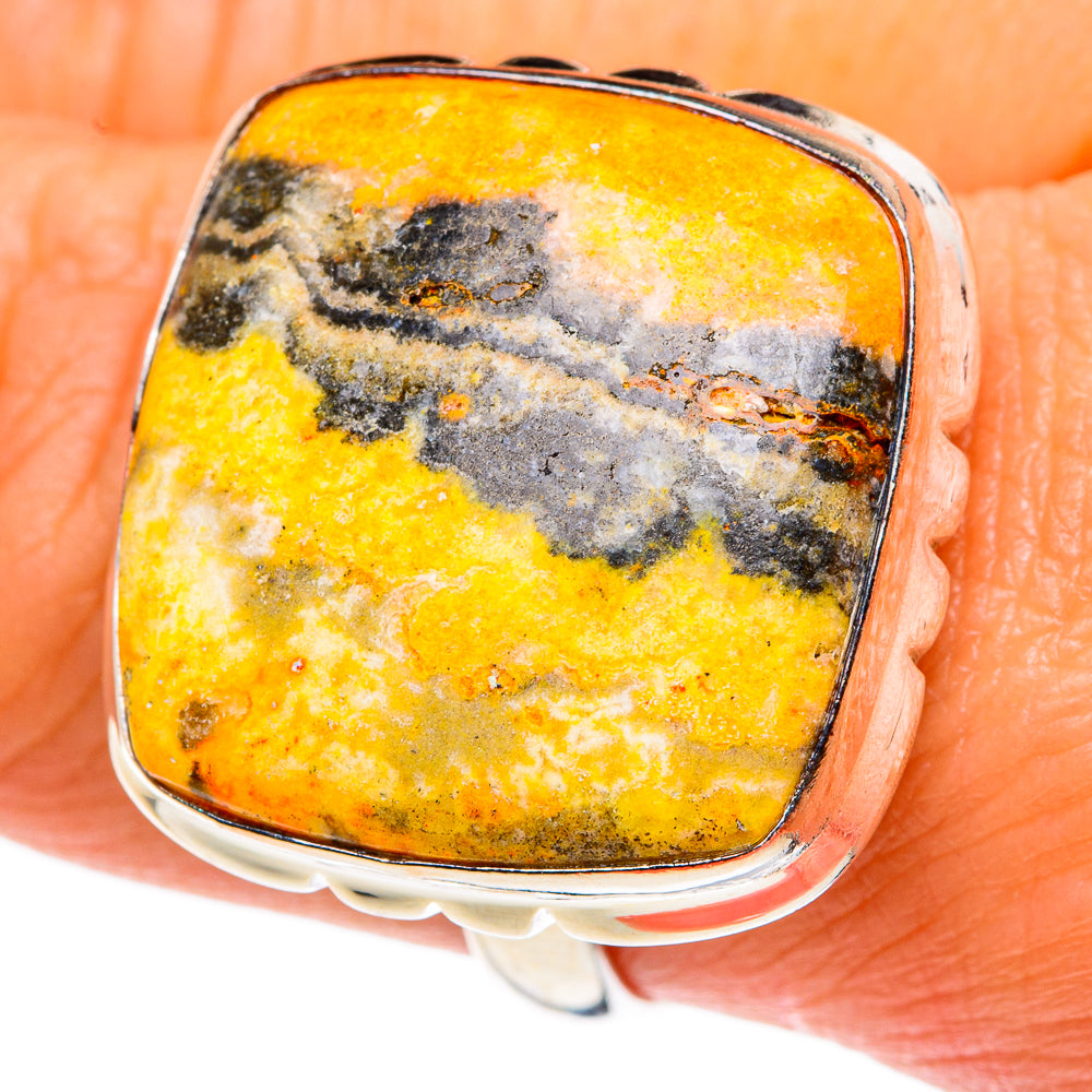 Bumble Bee Jasper Rings handcrafted by Ana Silver Co - RING83189