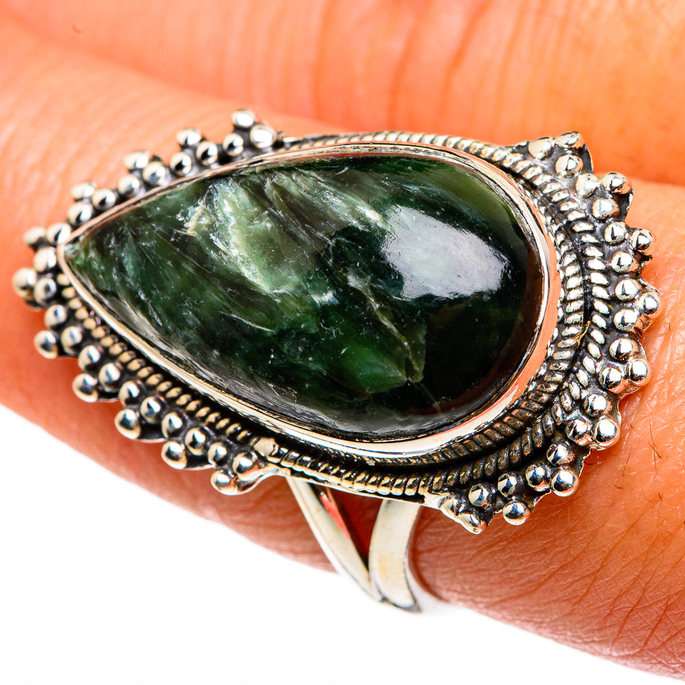 Seraphinite Rings handcrafted by Ana Silver Co - RING83201