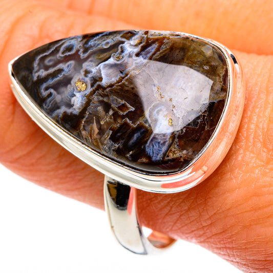 Turkish Tube Agate Rings handcrafted by Ana Silver Co - RING83202