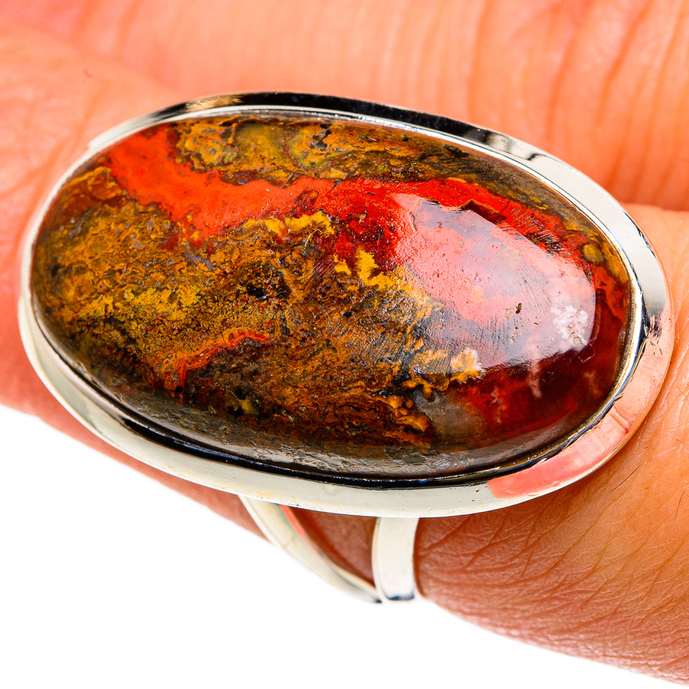 Moroccan Agate Rings handcrafted by Ana Silver Co - RING83203