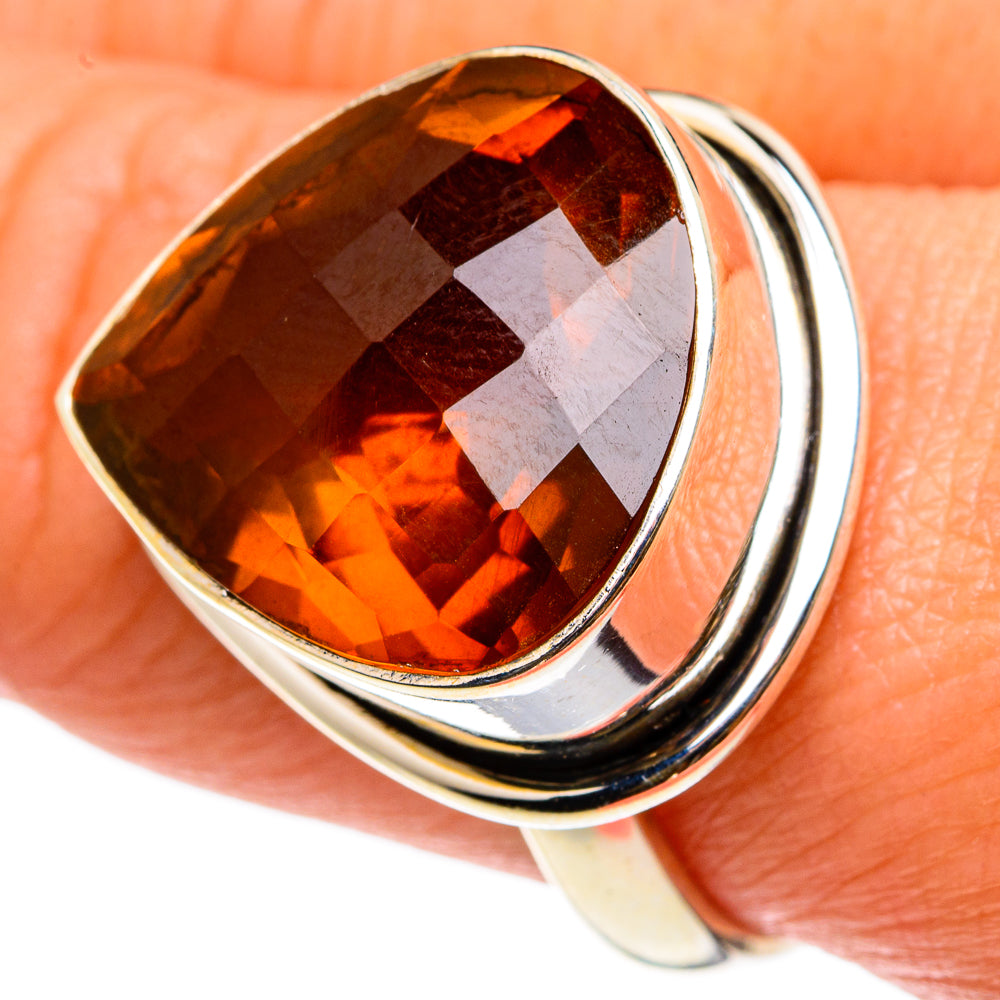 Mandarin Citrine Rings handcrafted by Ana Silver Co - RING83206