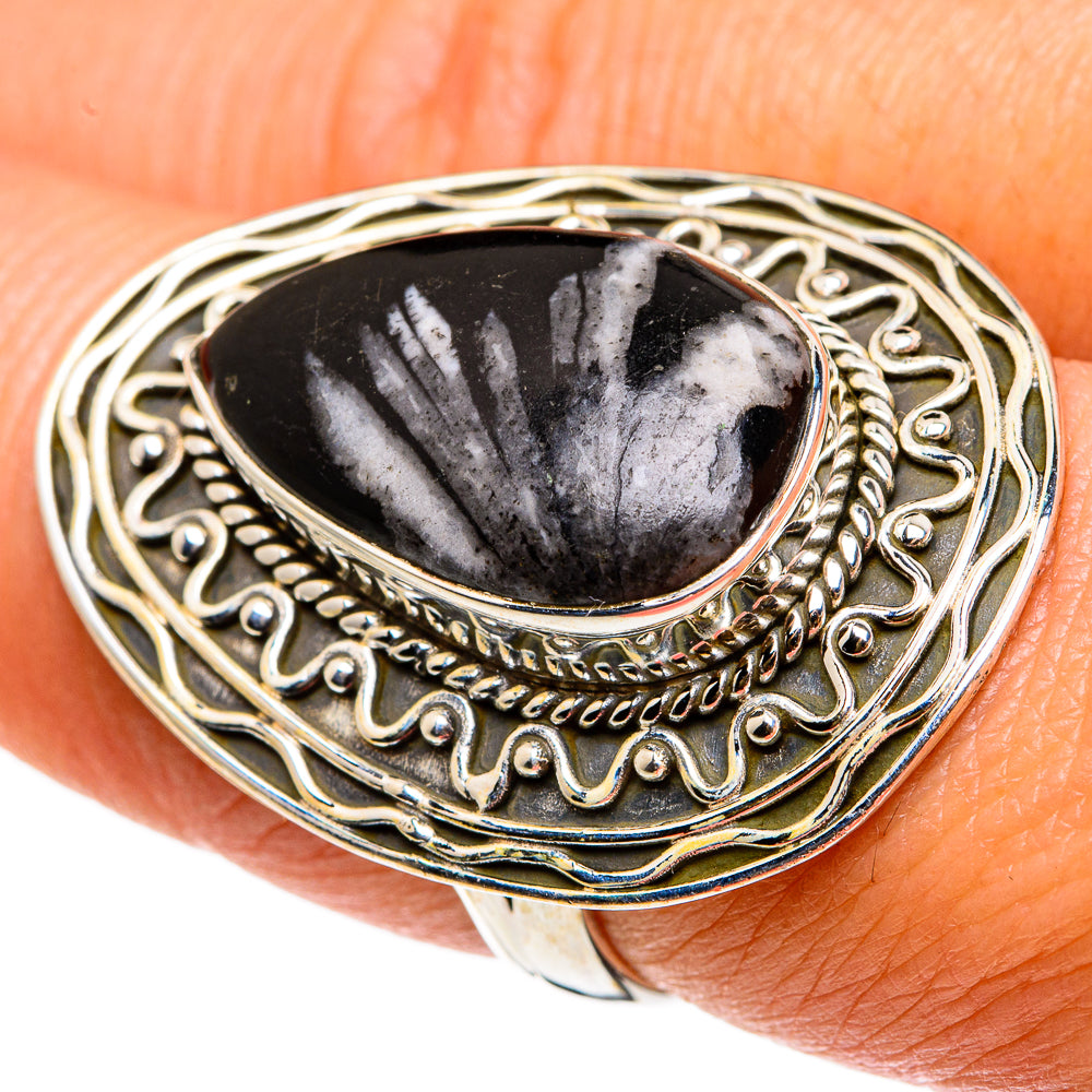 Chrysanthemum Stone Rings handcrafted by Ana Silver Co - RING83215