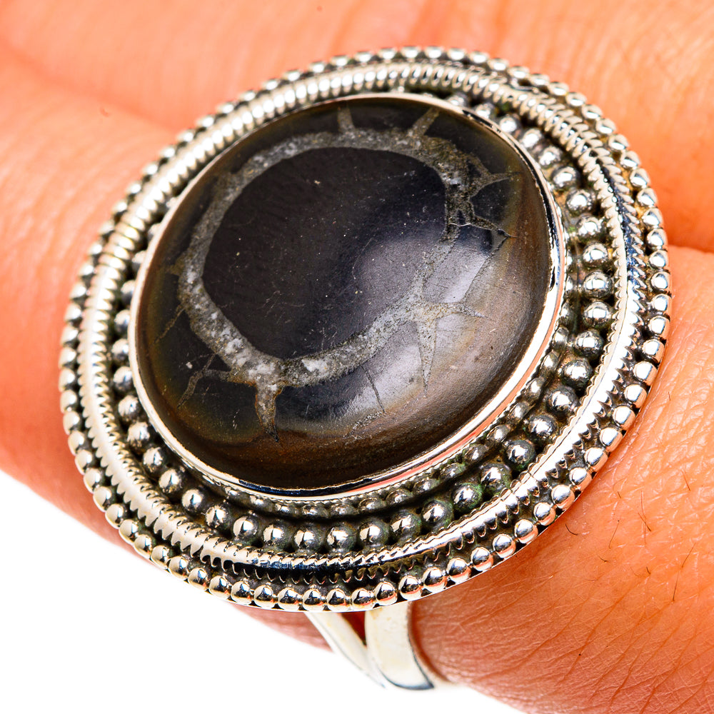 Septarian Geode Rings handcrafted by Ana Silver Co - RING83216
