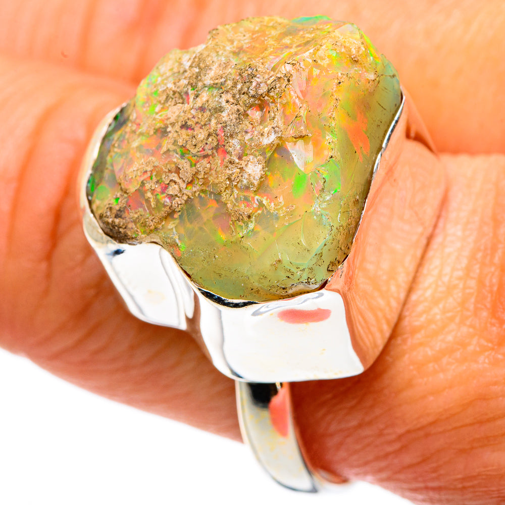 Ethiopian Opal Rings handcrafted by Ana Silver Co - RING83225